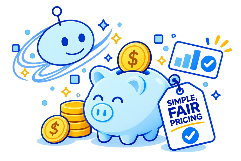 Illustration representing codeit pricing plans