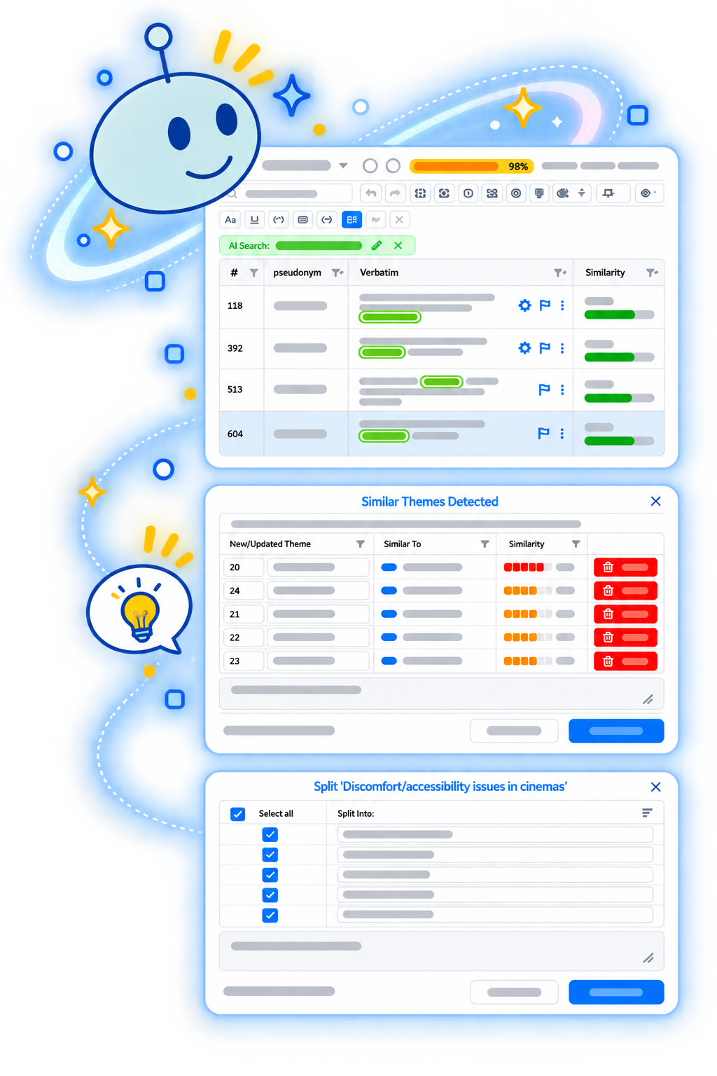 Screenshot of AI-assisted coding suggestions in codeit's Refine step