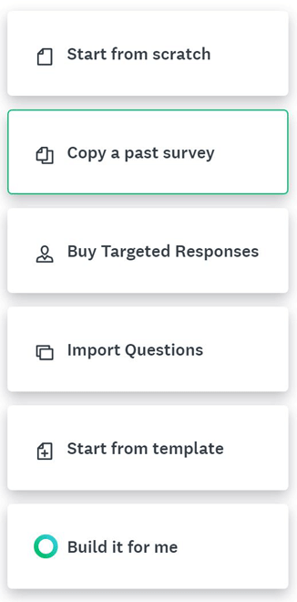 Survey Monkey options